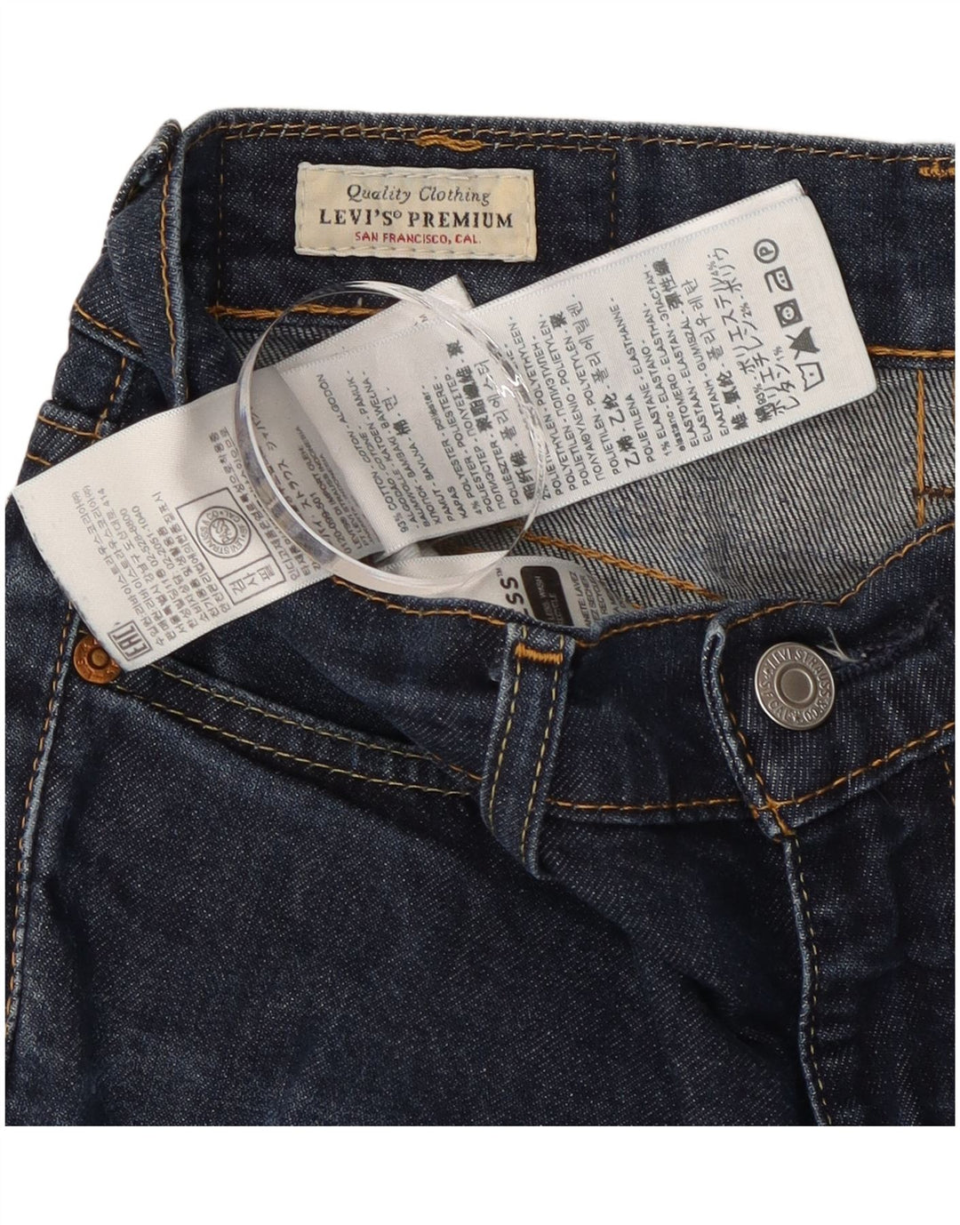 Blugi slim pentru femei Levi's W27 L32 bumbac bleumarin