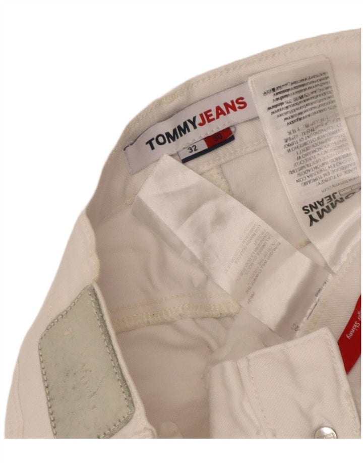 Blugi slim pentru femei Tommy Hilfiger W32 L30 bumbac alb
