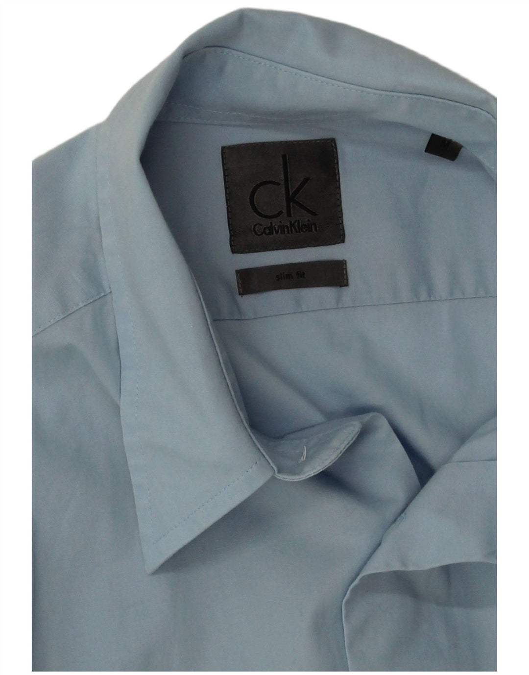 Cămașă Slim Fit Calvin Klein pentru bărbați, bumbac albastru mediu