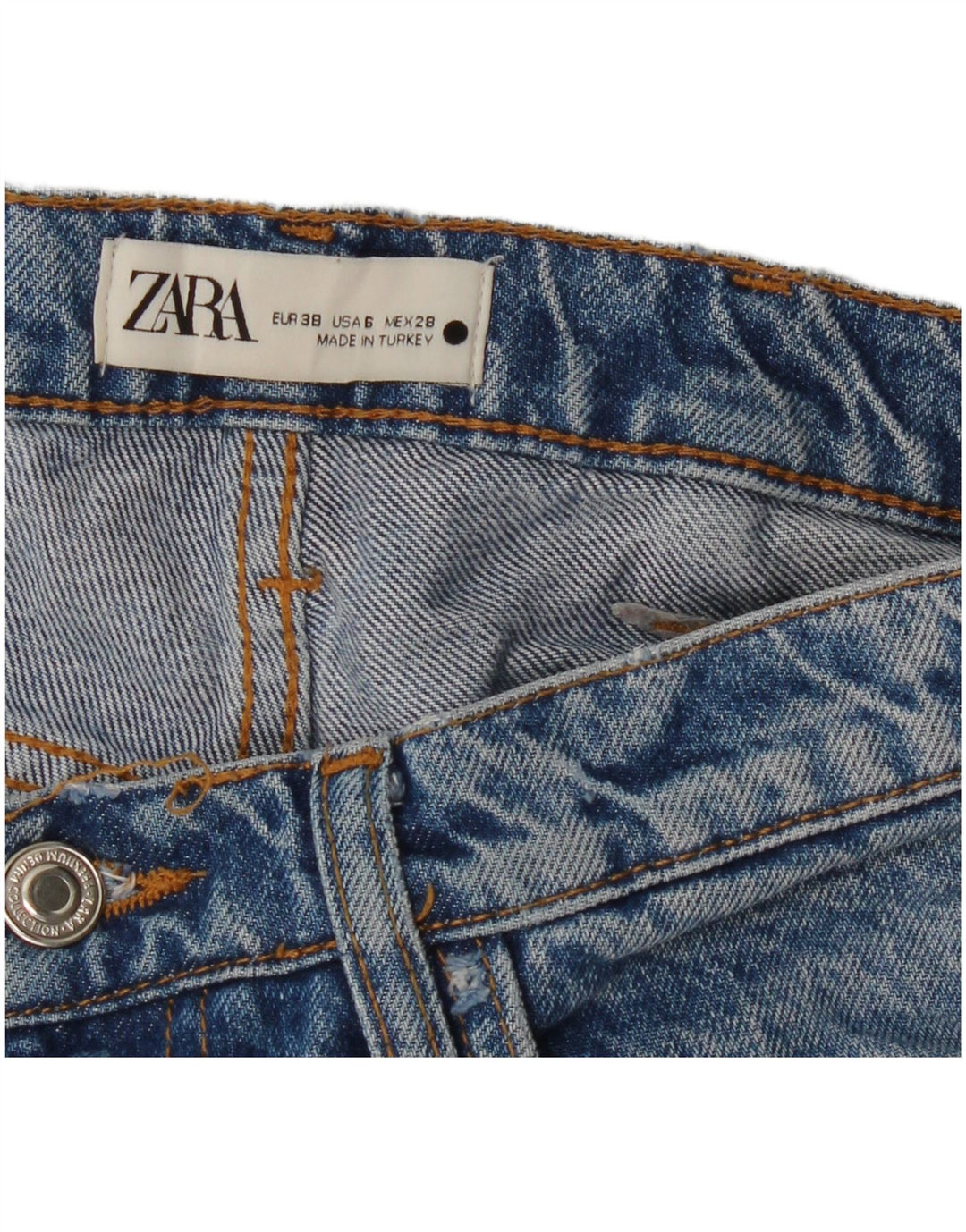 Blugi Zara Femei Bootcut EU 38 Mici W28 L34 Albastru