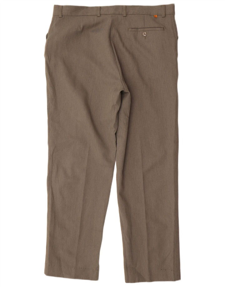 Farah Pantaloni Drepți Casual Bărbați L38 L31 Kaki Poliester