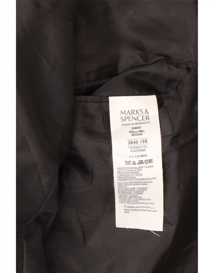 Jachetă pentru bărbați Marks & Spencer, cu 3 nasturi, UK 40 Poliester mediu negru