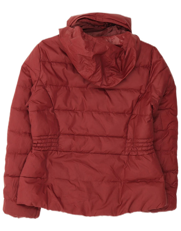 Jachetă căptușită cu glugă pentru femei Marks & Spencer UK 12 Medium Burgundy Poliester