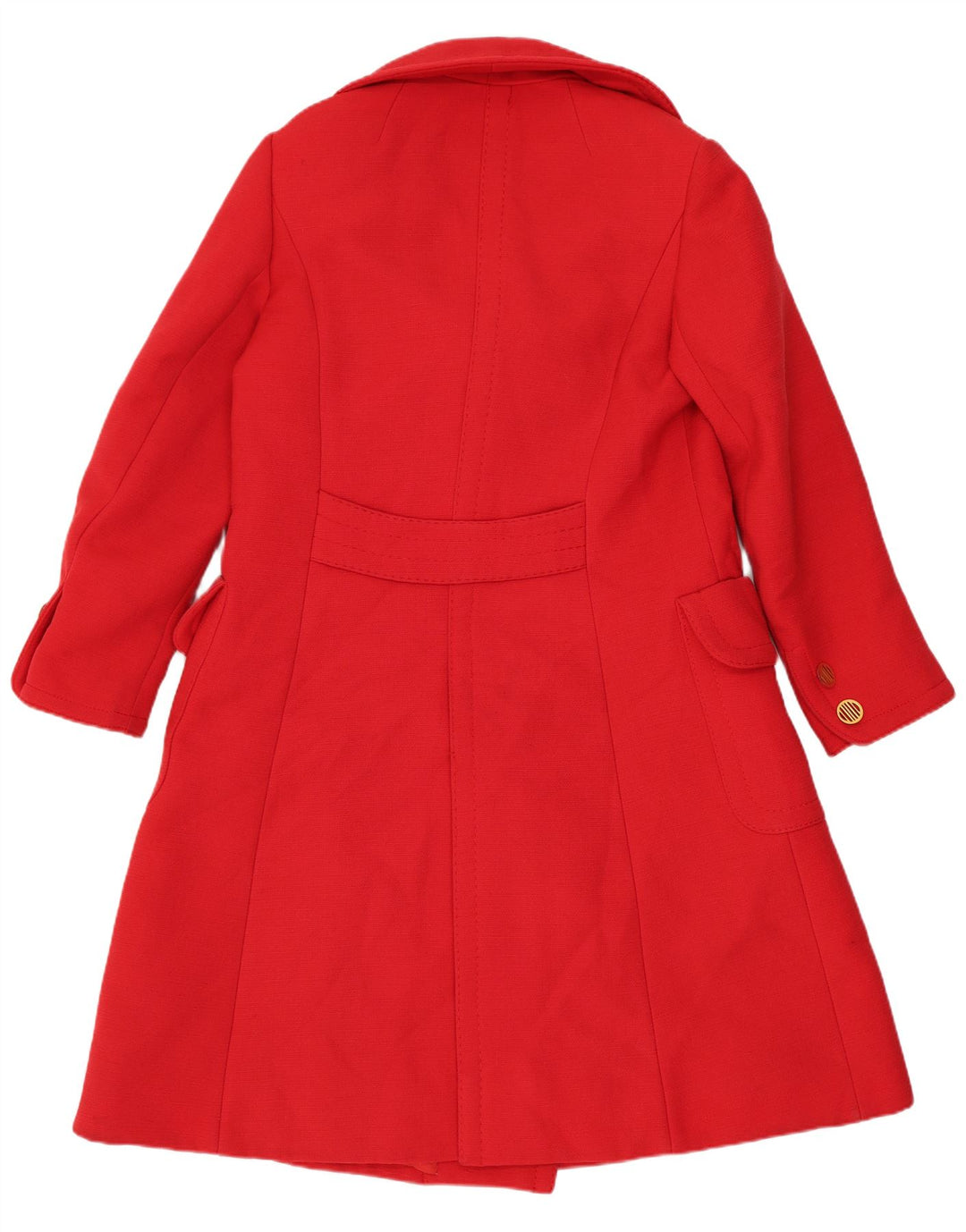 Palton de damă vintage cu piept dublu UK 12 roșu mediu