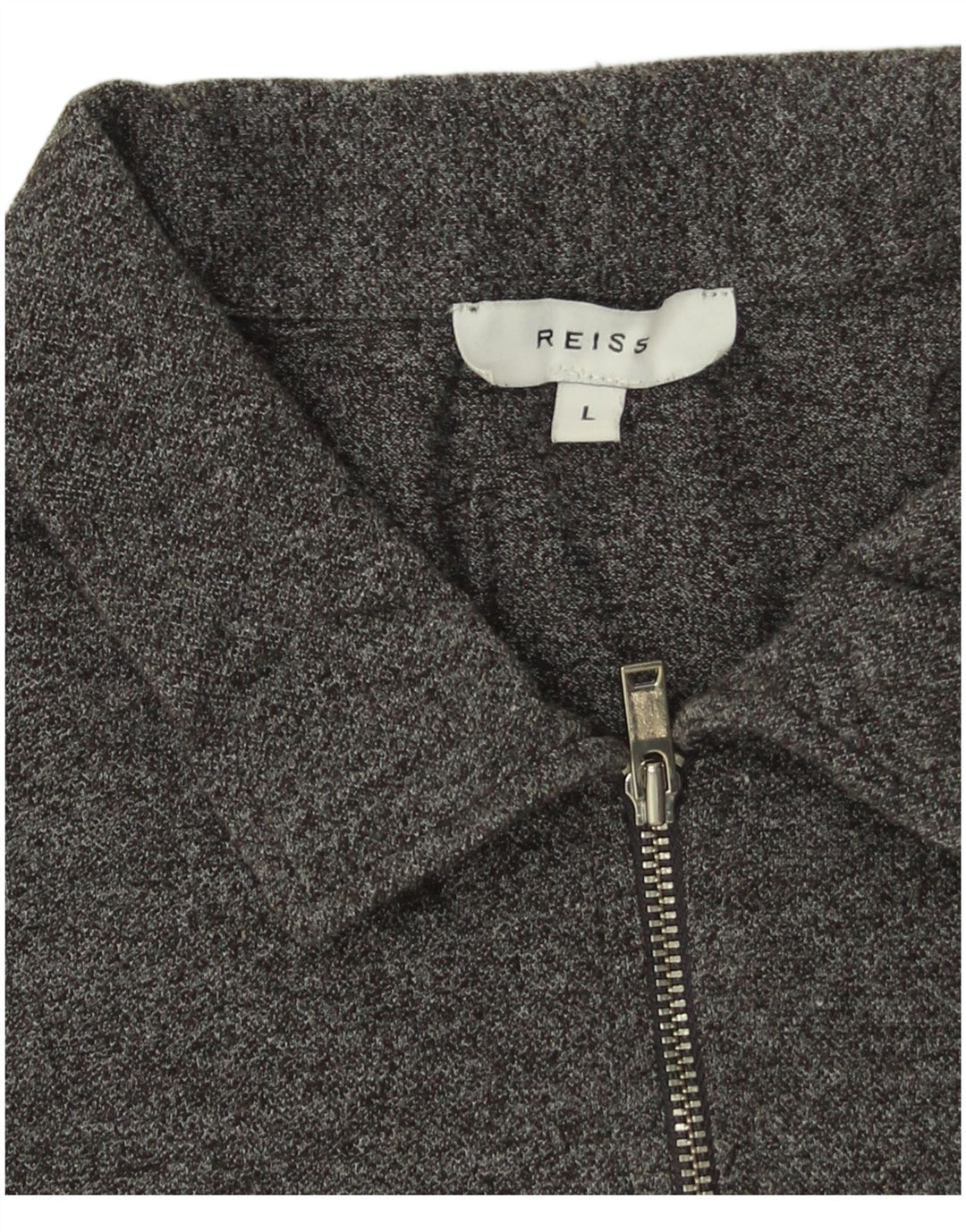 Tricou polo pentru bărbați Reiss, mare, gri, bumbac cu pete