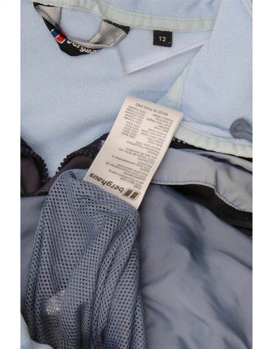 Jachetă de vânt pentru femei BERGHAUS cu glugă, UK 12, nailon violet mediu