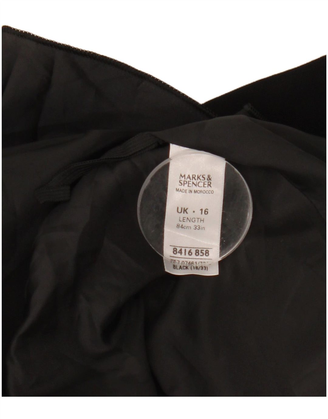Fustă A-Line pentru femei Marks & Spencer UK 16 Large W33 Poliester negru