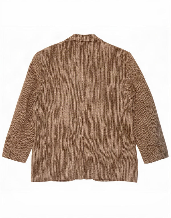 Jachetă pentru bărbați Harris Tweed, cu 3 nasturi, UK 38, gri mediu, în oase