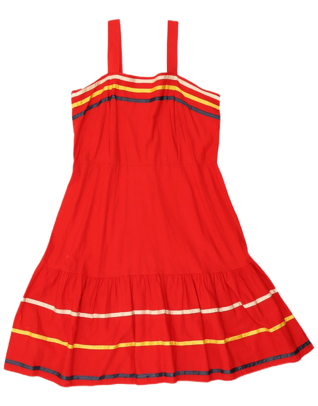 Rochie de soare vintage pentru femei UK 14 Medium Red Dunge