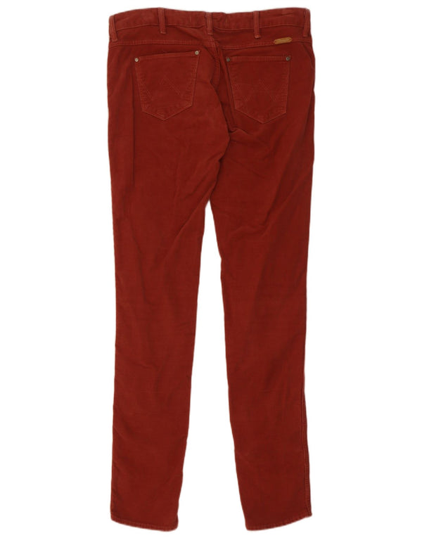 Pantaloni Wrangler pentru femei Courtney Skinny din velur L28 L32, bumbac roșu