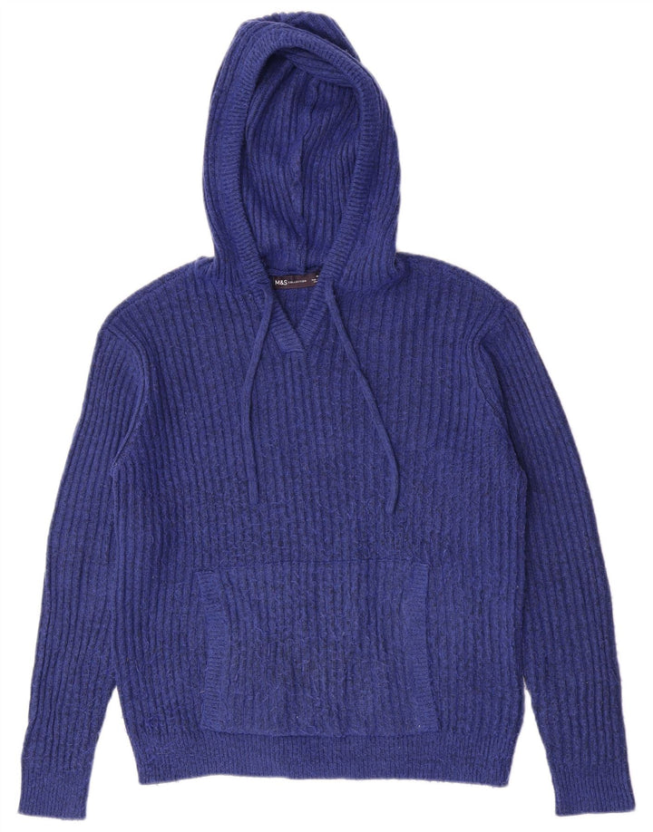 Pulover cu glugă pentru femei Marks & Spencer UK 14 Medium Blue Flecked