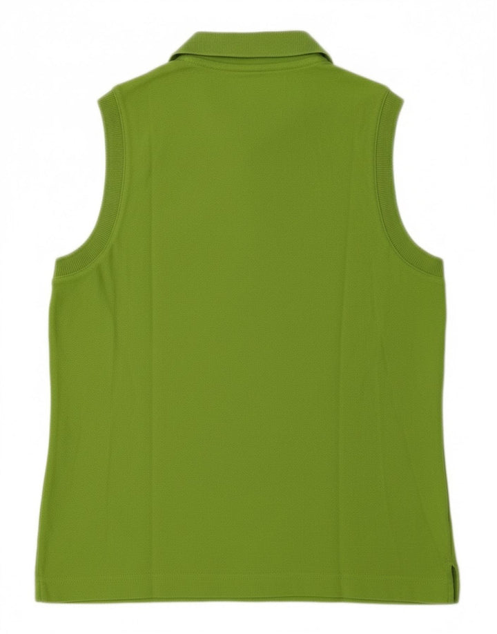 FILA Womens Sleeveless Polo Shirt IT 42 Medium Green