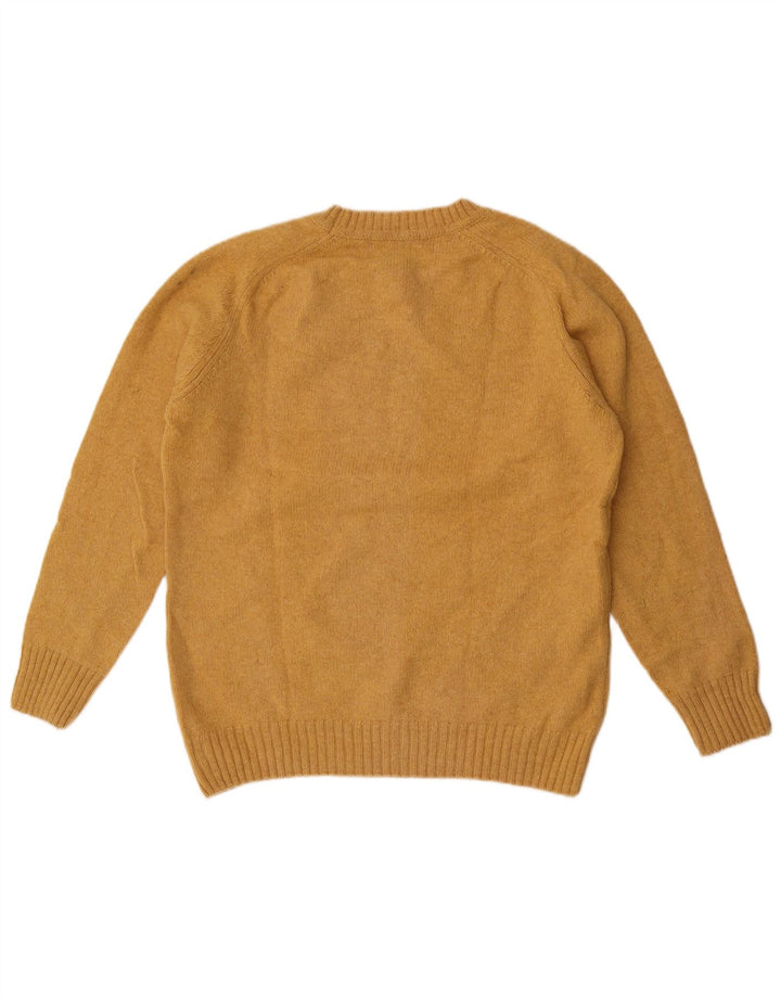 Pulover pentru bărbați Zara, cu gât crew, XL, lână galbenă