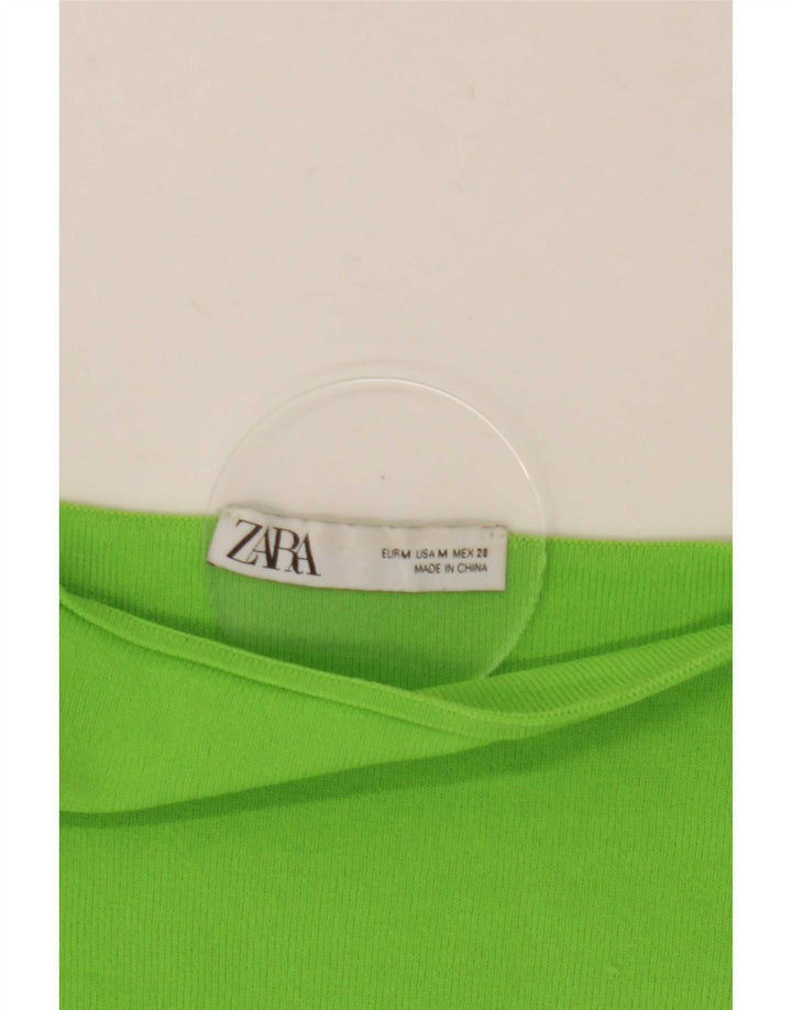 Top cu umăr scurt pentru femei Zara UK 12 verde mediu