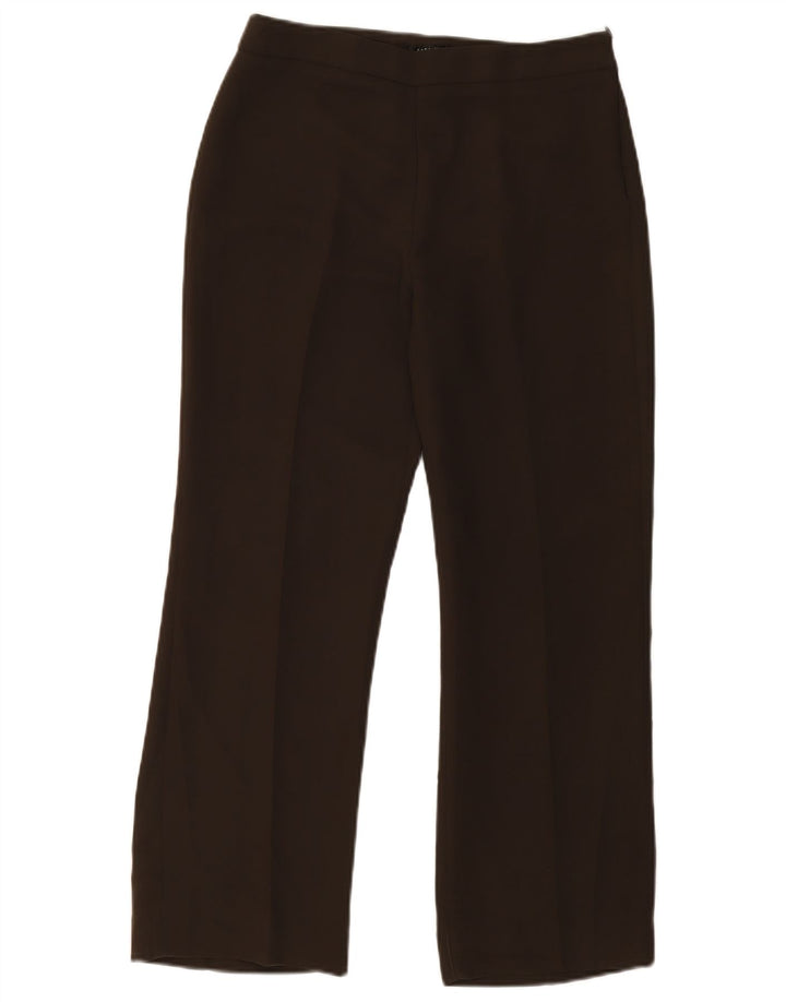 Pantaloni casual drepti pentru femei Zara EU 40 Mediu L30 L28 Maro Poliester