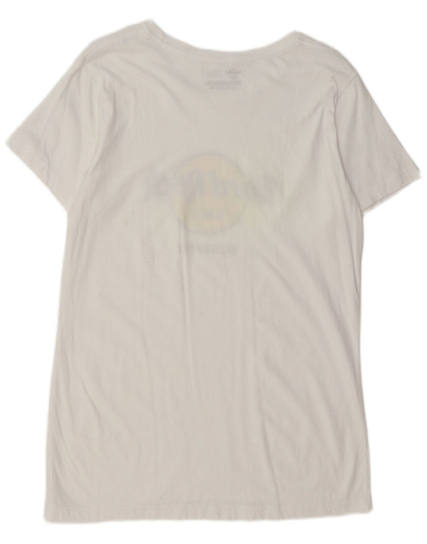 Tricou grafic Budapesta pentru bărbați Hard Rock Cafe Top mare din bumbac alb