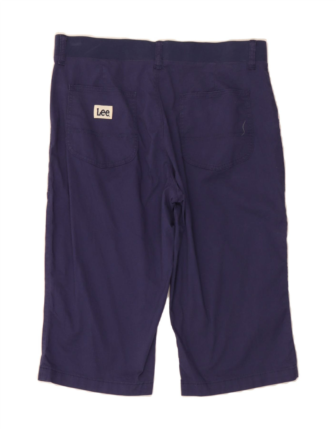 LEE Womens Bermuda Shorts US 12 Large W32  Navy Blue Cotton Vintage Lee and Second-Hand Lee from Messina Hembry 