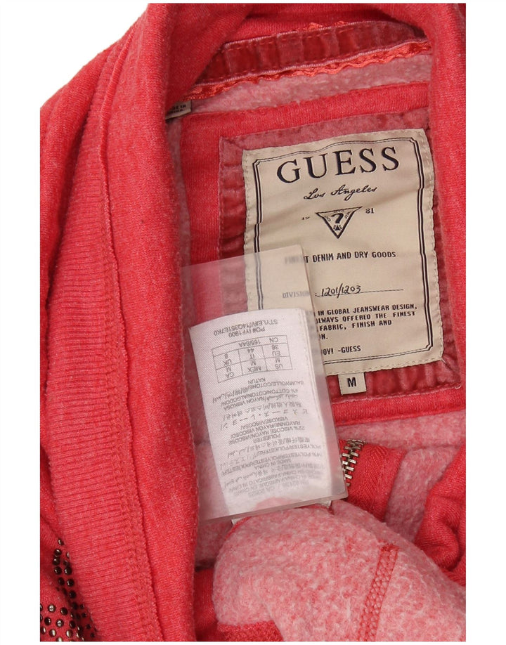 Jachetă de top pentru trening GUESS pentru femei, UK 8, poliester roșu mic