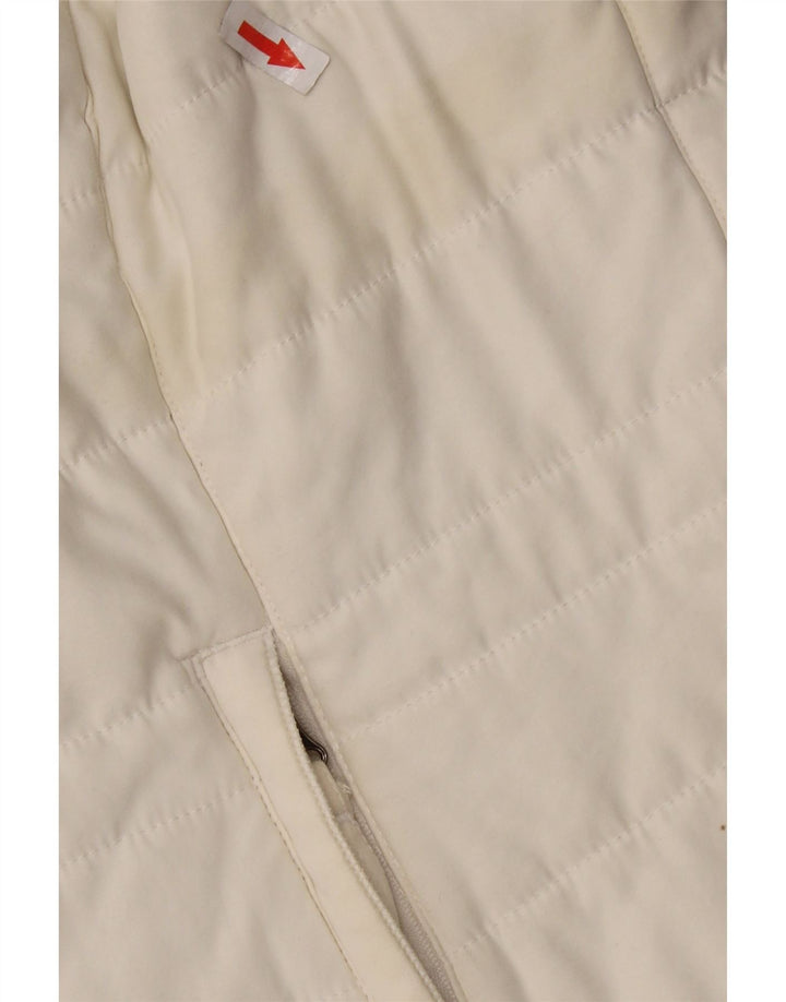 WEIRD FISH Gilet căptușit pentru femei UK 14 Poliester alb mare