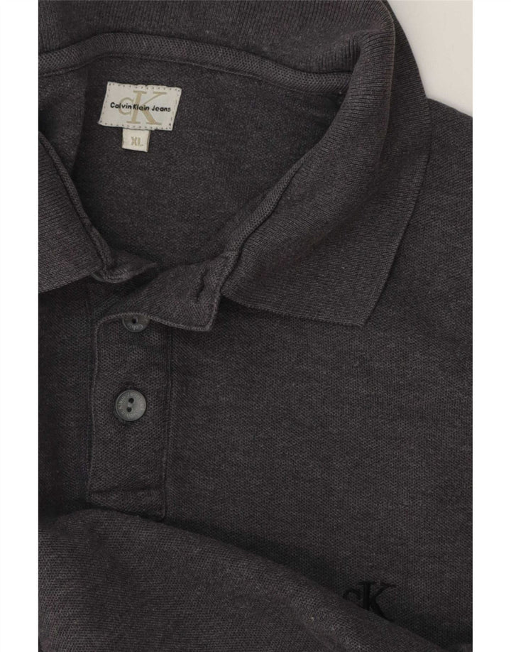 Cămașă polo pentru bărbați Calvin Klein Jeans XL gri
