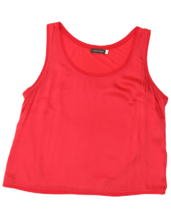 MINT VELVET Vest Top pentru femei UK 14 Large Pink Silk