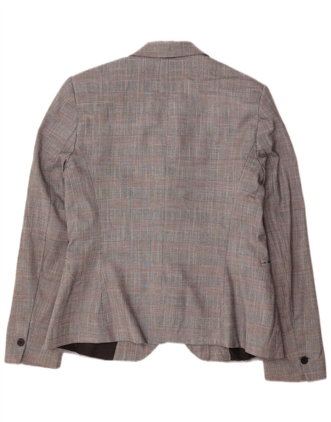 Blazer pentru femei Zara cu 1 nasture EU 40 Poliester cu carouri gri mediu