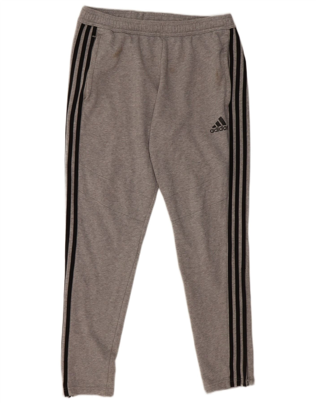 Pantaloni de trening Adidas pentru bărbați, bumbac gri mediu