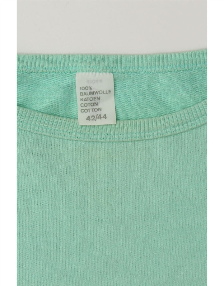 Pulover VINTAGE pentru damă IT 42/44 bumbac turcoaz mediu