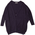 Pulover cardigan cu mânecă scurtă pentru femei ZARA UK 14 Medium Bleumarin
