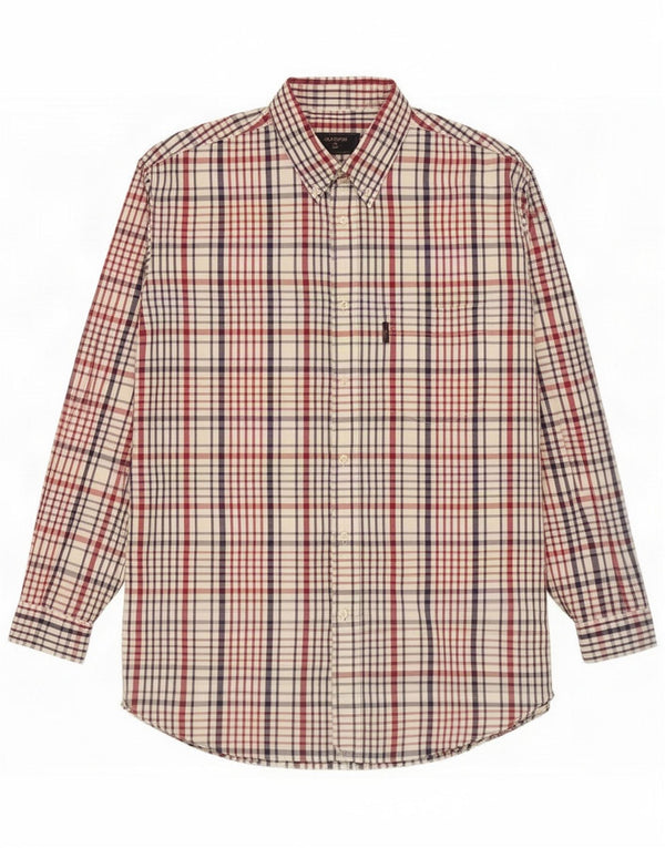 Valentino Mens Shirt Size 39 Medium Multicoloured Check Cotton
