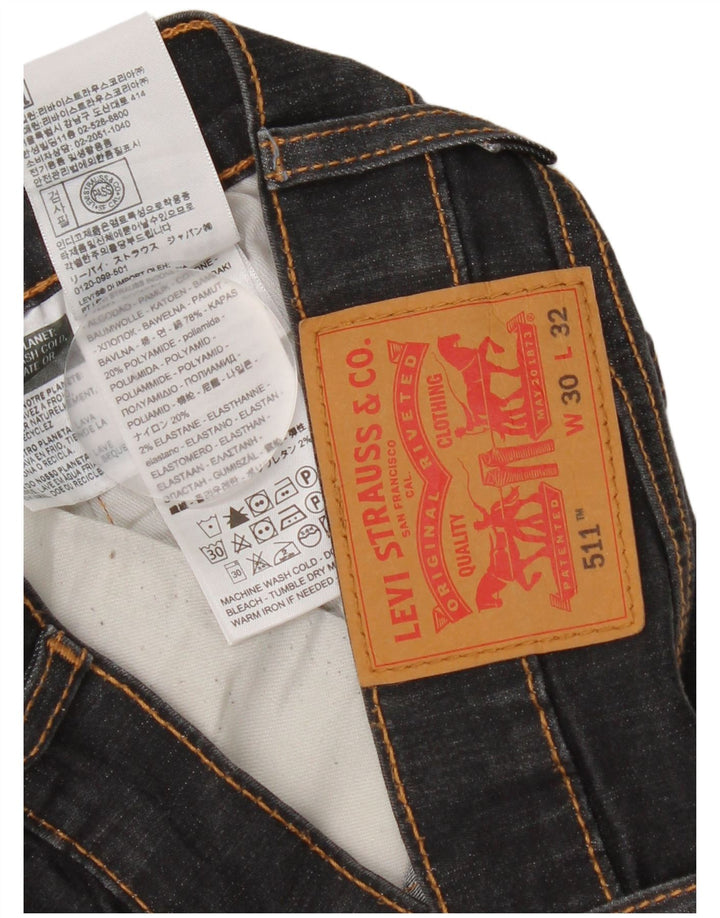 Blugi Levi's 511 Slim pentru bărbați W30 L29 bumbac negru
