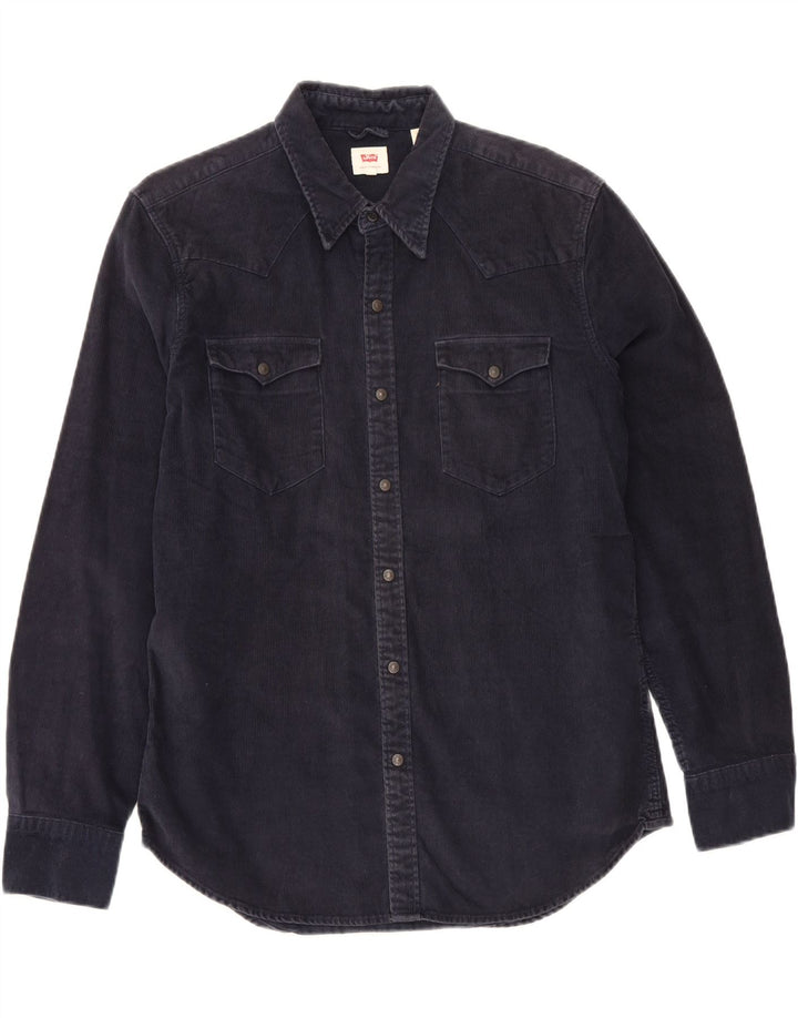 Cămașă Levi's pentru bărbați din catifea mare din bumbac bleumarin