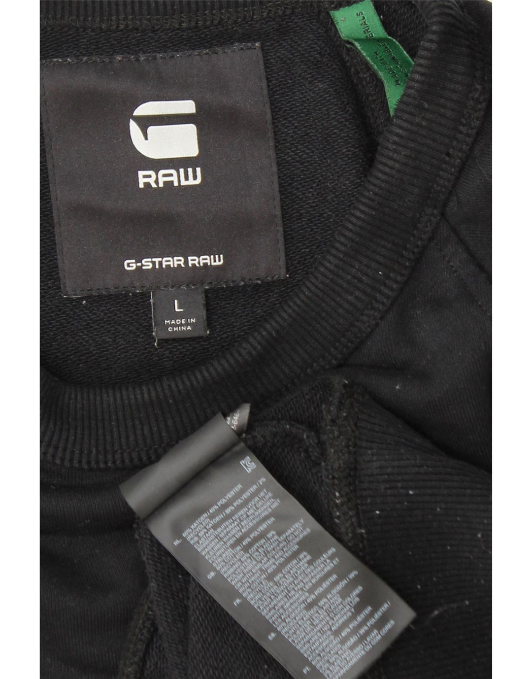 Hanorac grafic pentru bărbați G-Star Pulover mare, negru, color block, bumbac