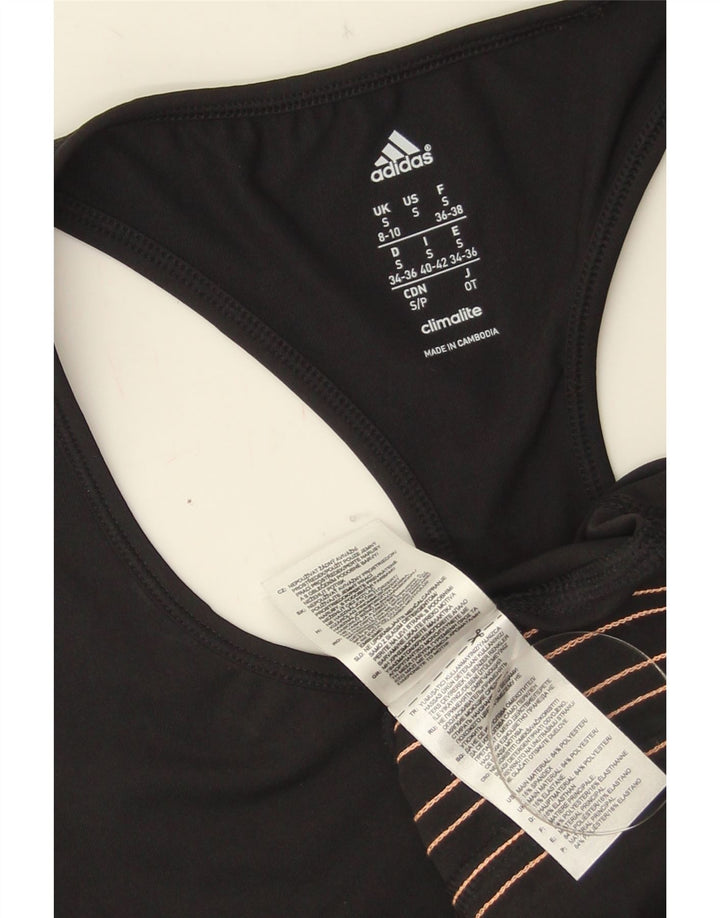 Vest Top Climalite pentru femei Adidas UK 8/10 Poliester negru mic