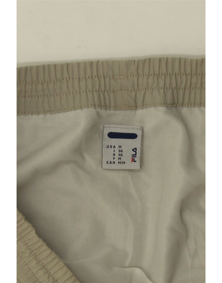 Pantaloni scurți sport grafic Fila pentru bărbați, verde mediu, color block