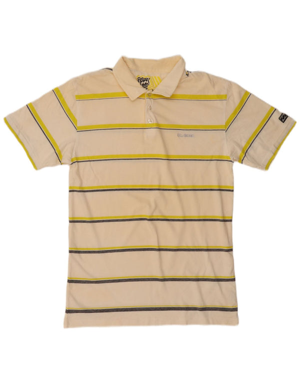 Tricou polo BILLABONG pentru bărbați, bumbac cu dungi, bej mediu
