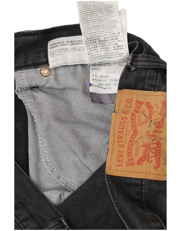 Blugi drepti pentru bărbați Levi's 504 W33 L34 bumbac gri