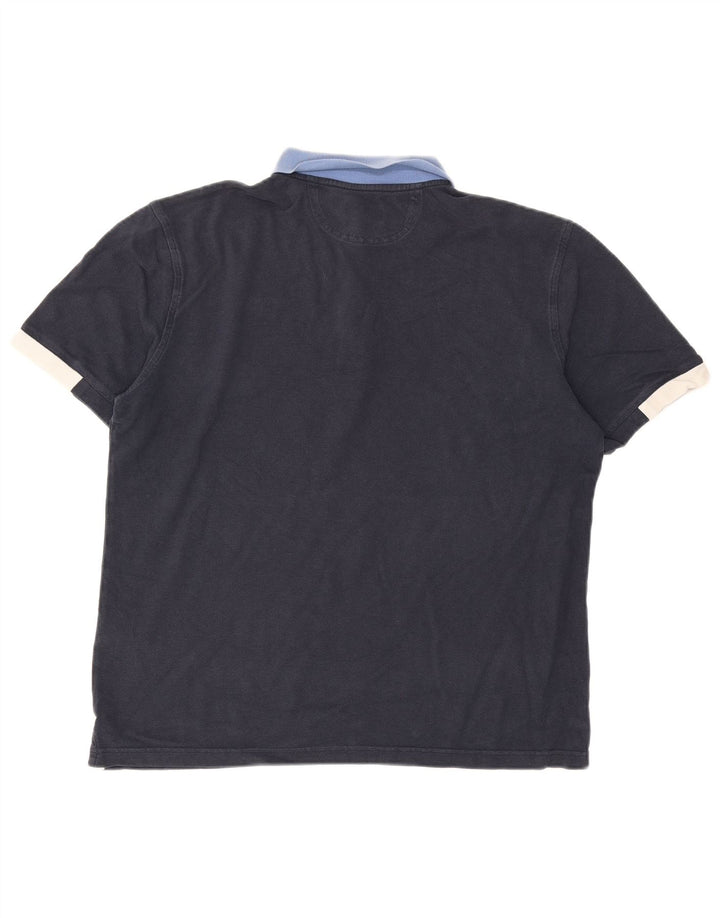 Tricou polo Hackett pentru bărbați, mare, albastru, bumbac color bloc