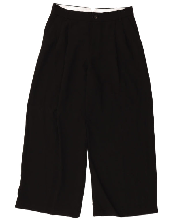 Pantaloni chino cu picior largi Zara pentru femei L30 L30, poliester negru