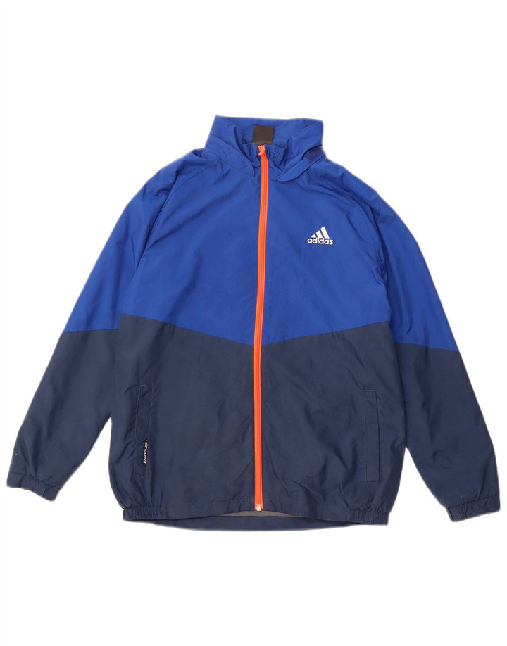 Jachetă de trening Clima Proof ADIDAS pentru băieți 11-12 ani, bleumarin