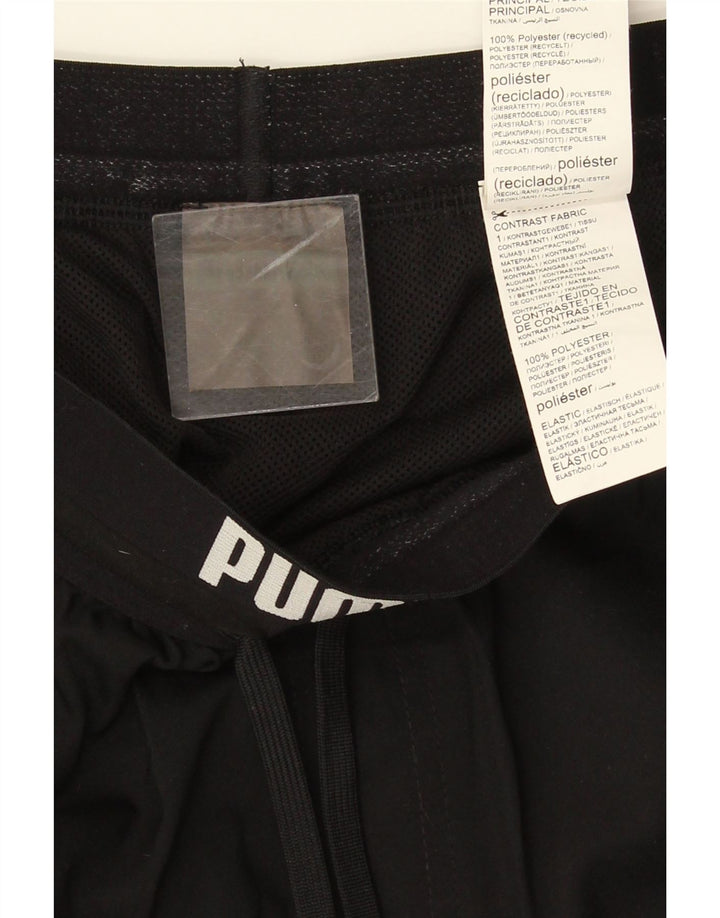 Pantaloni scurti sport grafic Puma pentru femei UK 14 Poliester mediu negru