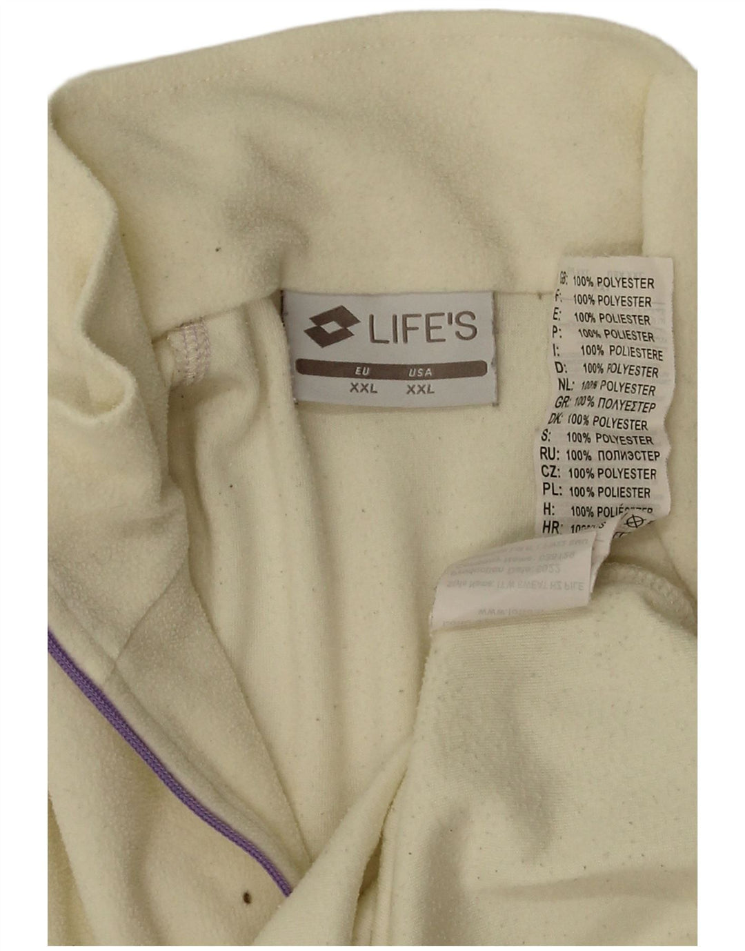 Pulover din lână Lotto pentru femei, cu fermoar și gât, UK 20 2XL, poliester galben