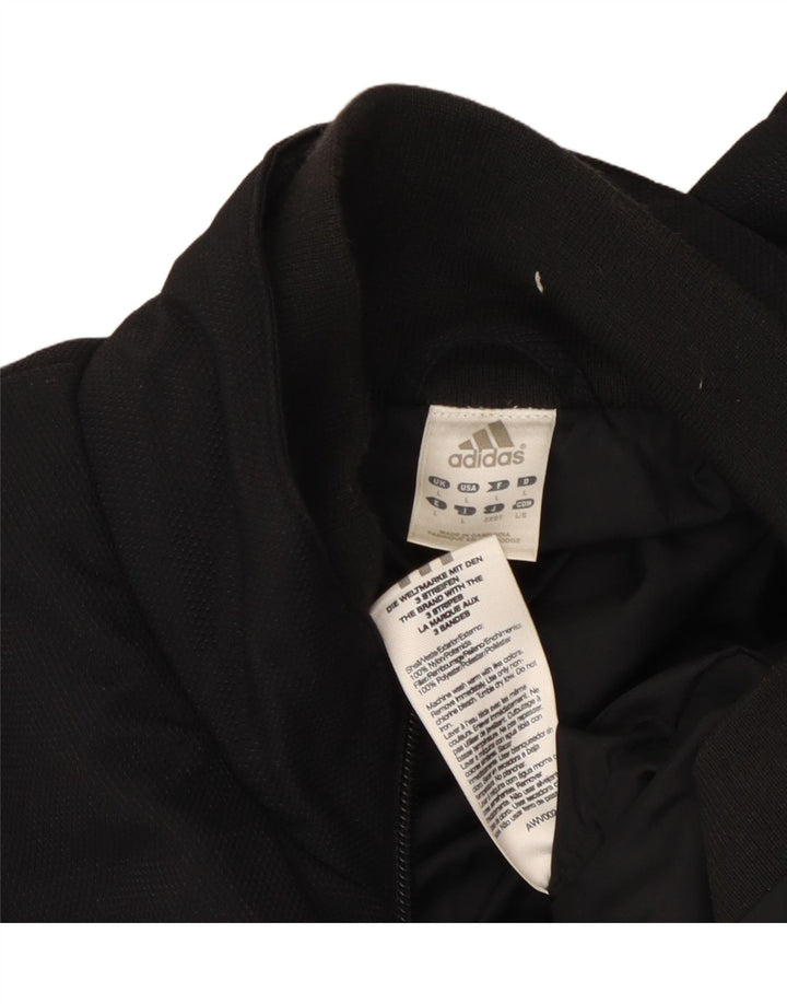 Jachetă de trening fără mâneci ADIDAS pentru femei UK 14 Poliester negru mare
