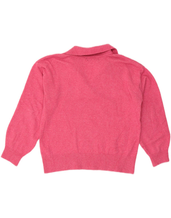 Marks & Spencer Pulover supradimensionat cu gât polo pentru femei UK 10 Mic roz