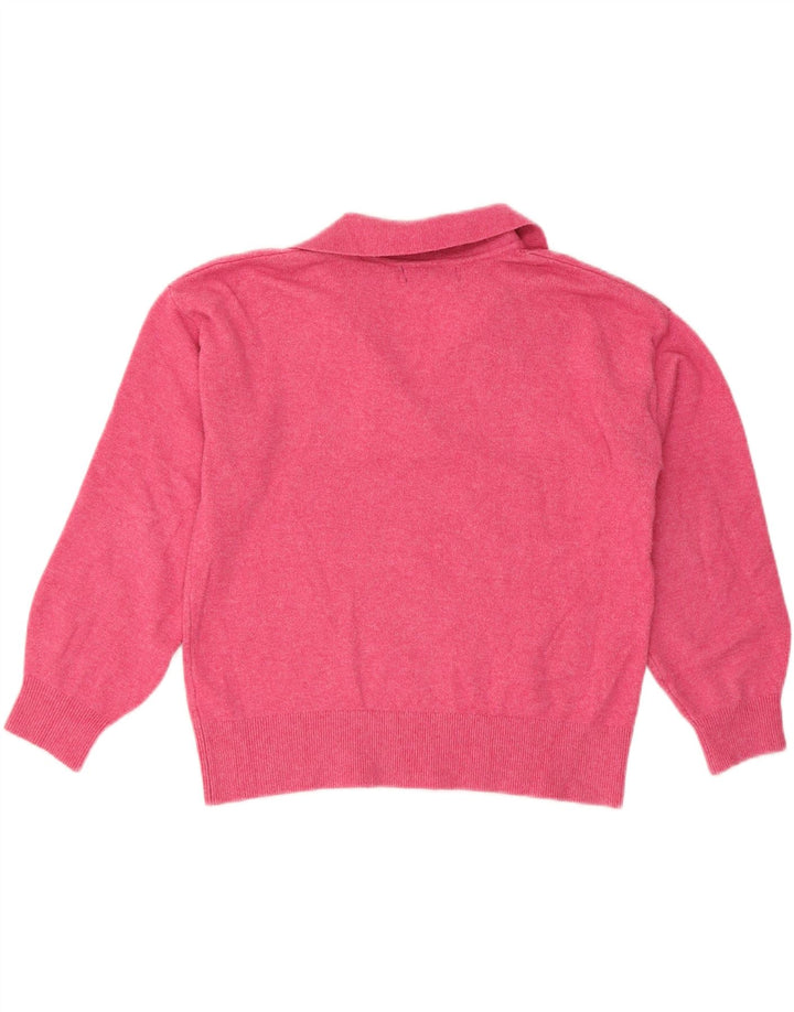 Marks & Spencer Pulover supradimensionat cu gât polo pentru femei UK 10 Mic roz