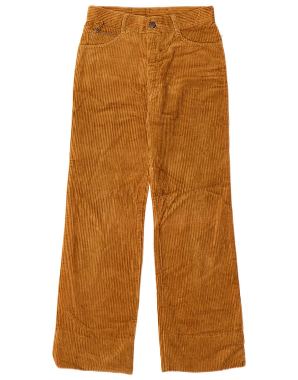 Pantaloni vintage din velur cu picior lat pentru femei W28 L28 bumbac bej