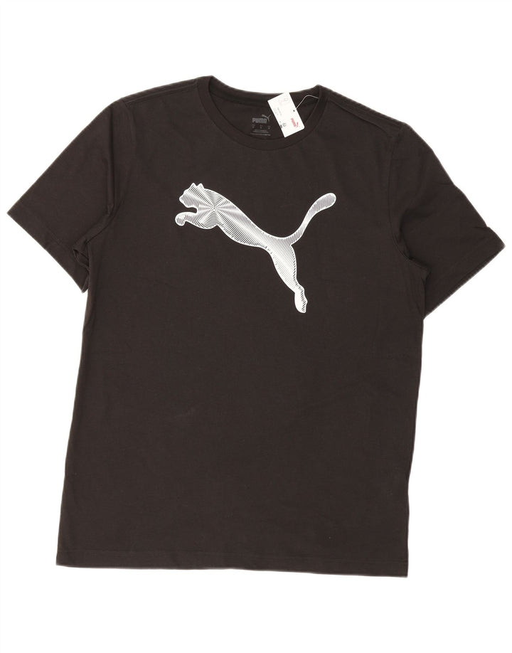 Tricou grafic Puma pentru bărbați Top mediu negru bumbac