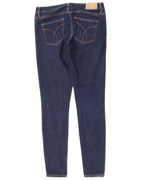 Jeans skinny Calvin Klein pentru femei cu jambiere W28 L30 bumbac albastru