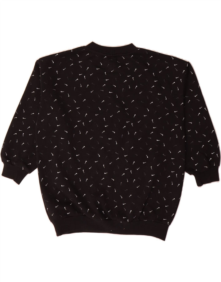 NIKE Girls 3/4 Sleeve Sweatshirt Jumper 10-11 Years Medium  Black Vintage Nike and Second-Hand Nike from Messina Hembry 