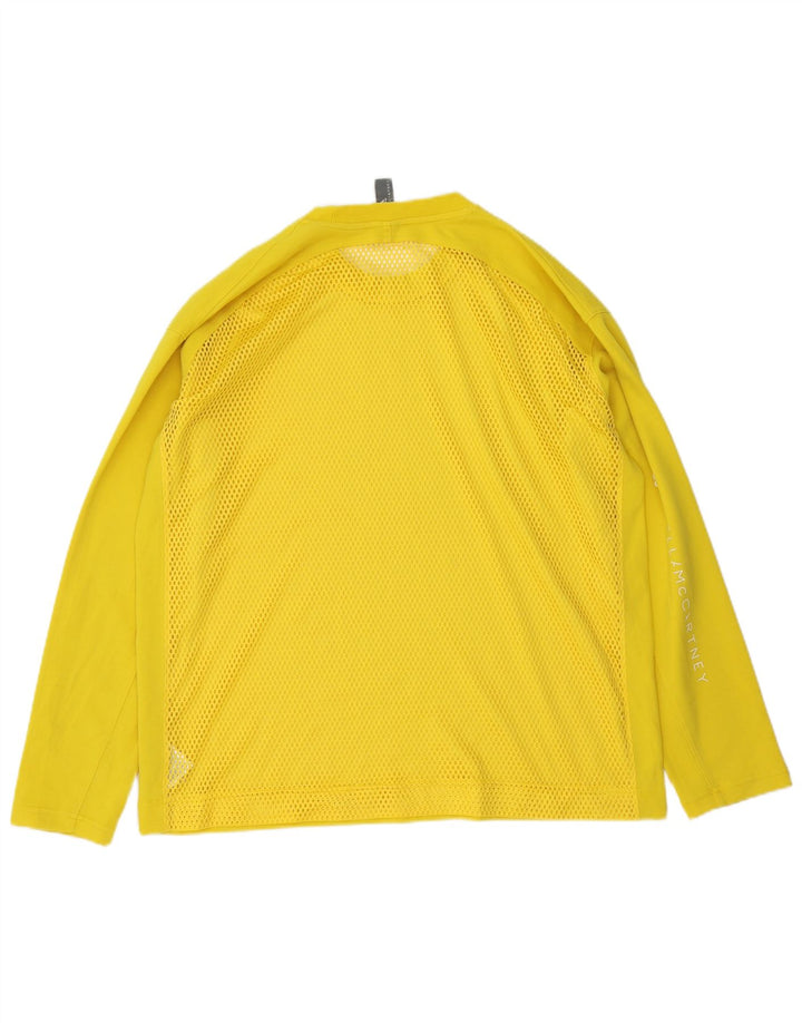 Top pentru bărbați Adidas cu mânecă lungă, galben mediu, bumbac